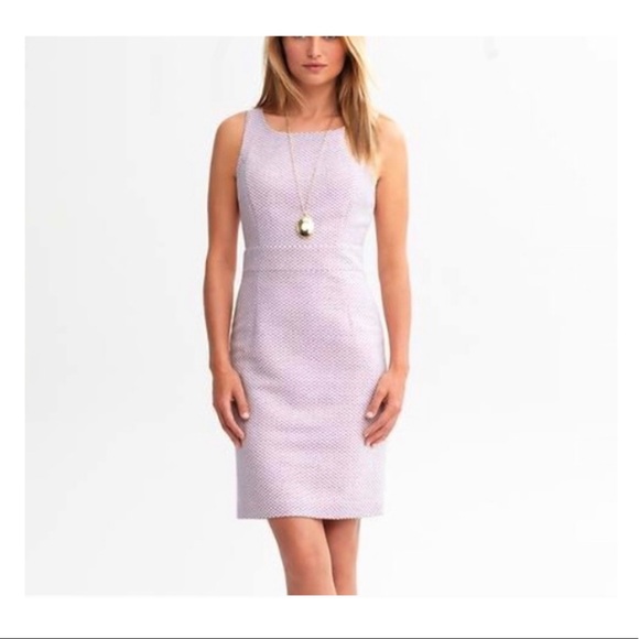 Banana Republic Mayer Pink Woven Check Sheath Dress - Picture 4 of 5